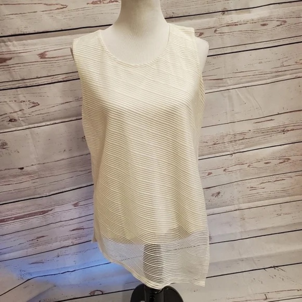 Calvin Klein Cream Striped Tank Top